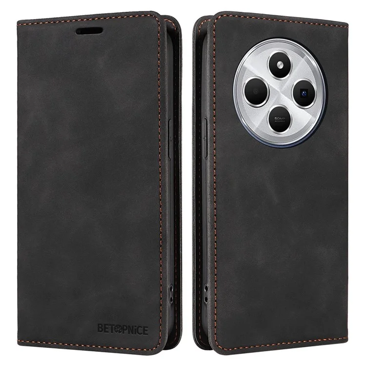 BETOPNICE 003 Para Xiaomi Redmi 14C 4G Casa Casa Capa de Capelo de Capelo Com Stand - Preto