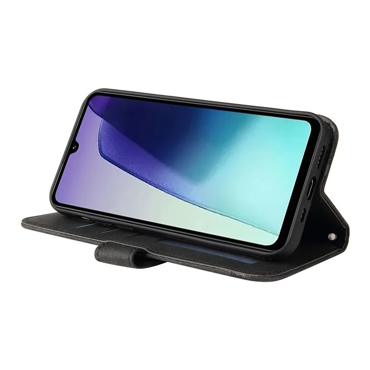Para Xiaomi Poco C75 4G / Redmi 14R 5G / 14C 4G Carteira Case Skin-Touch Leather Phone Cover Árvore Padrão Hardware - Preto