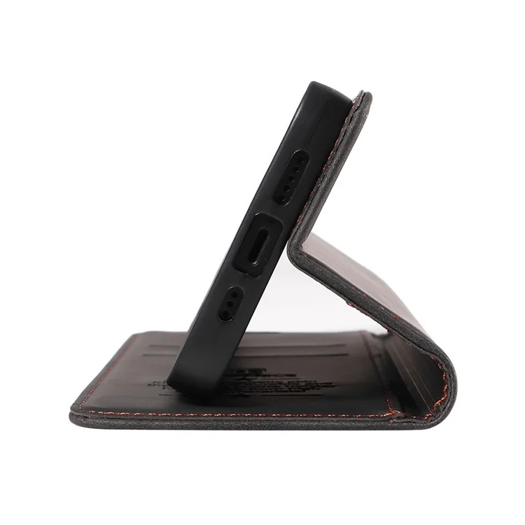 Betopnice 003 Pour Oppo Reno12 F 4G Portefeuille Étui en Cuir Couverture de Téléphone Avec Support - Noir
