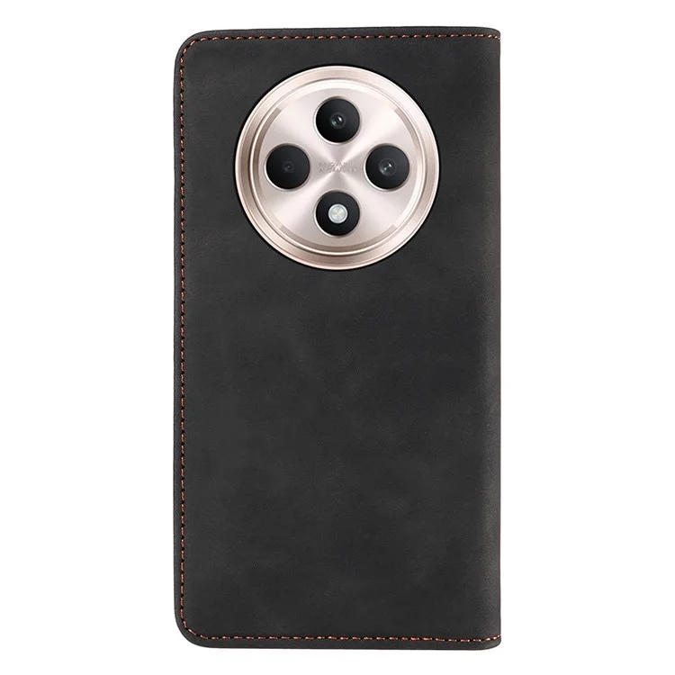 Betopnice 003 Pour Oppo Reno12 F 4G Portefeuille Étui en Cuir Couverture de Téléphone Avec Support - Noir