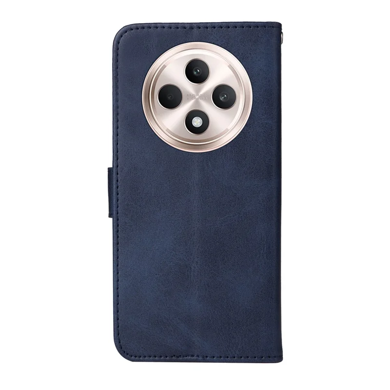 For Oppo Reno12 F 4G Case Wallet PU Leather Folio Flip Phone Cover - Blue
