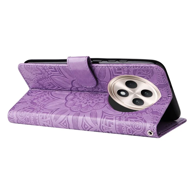 Pour Oppo Reno12 F 4G Couvernement du Couple de Pepelle de Court - Violet