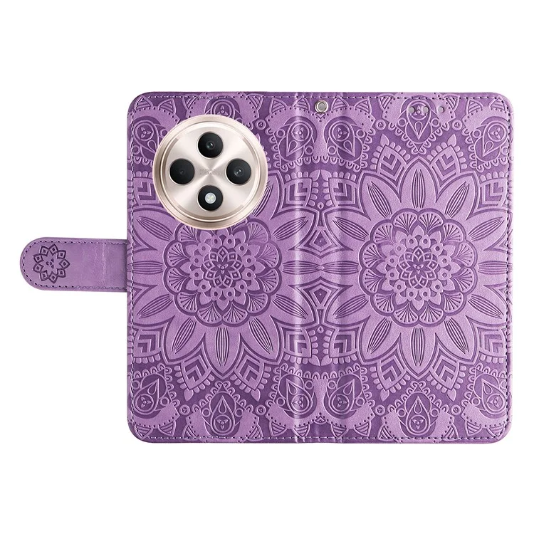 Pour Oppo Reno12 F 4G Couvernement du Couple de Pepelle de Court - Violet