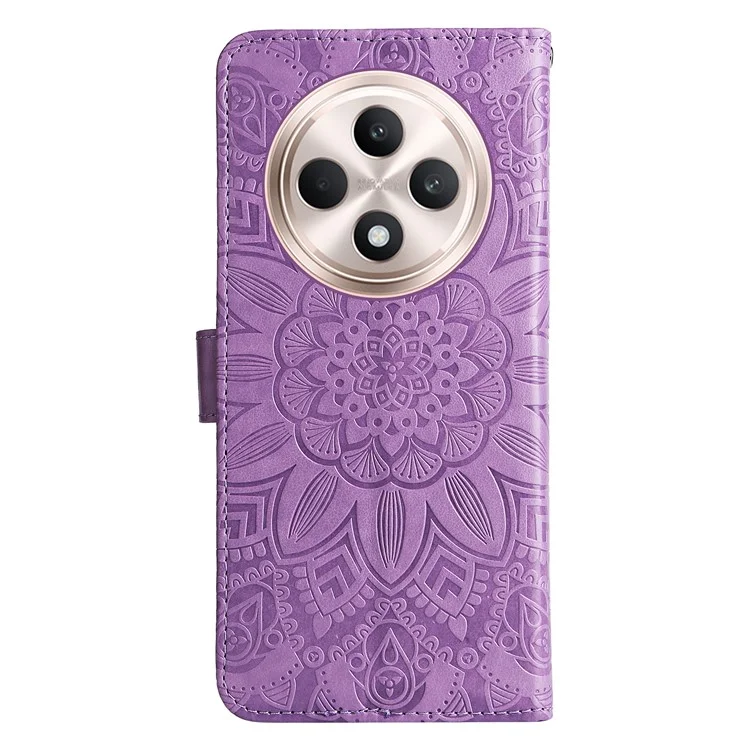 Pour Oppo Reno12 F 4G Couvernement du Couple de Pepelle de Court - Violet
