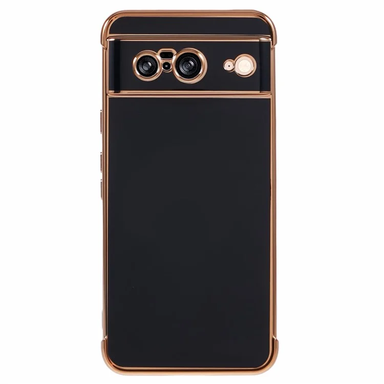 Для Google Pixel 8 Case Ealloplated Frame TPU Soft Phone Cope - Черный