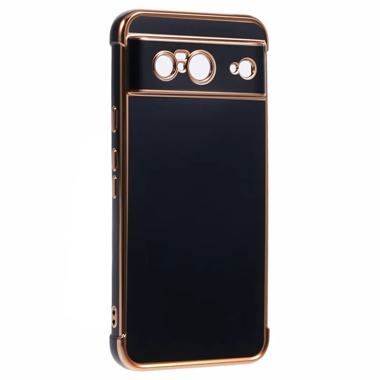 Для Google Pixel 8 Case Ealloplated Frame TPU Soft Phone Cope - Черный