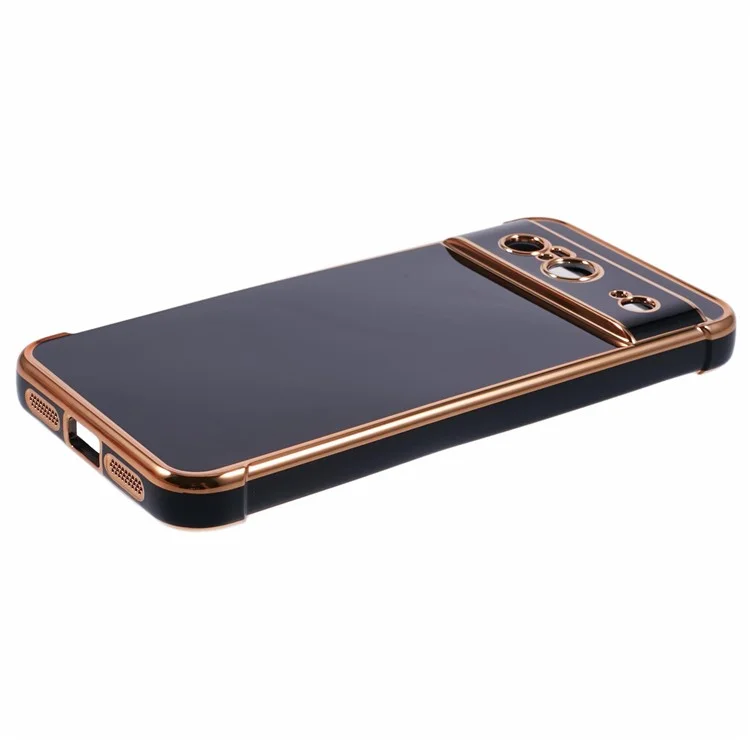 Для Google Pixel 8 Case Ealloplated Frame TPU Soft Phone Cope - Черный