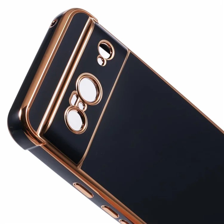 Для Google Pixel 8 Case Ealloplated Frame TPU Soft Phone Cope - Черный