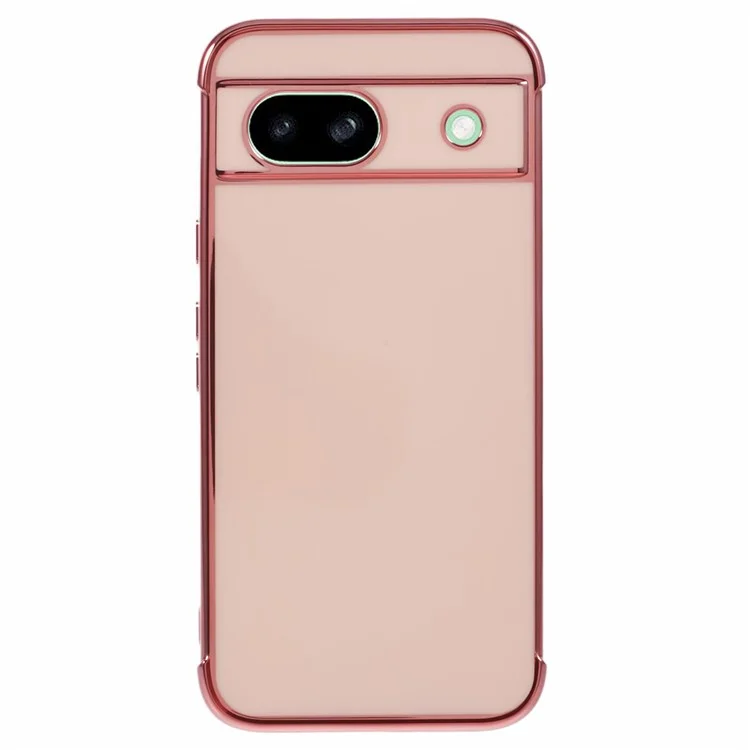 Para Google Pixel 8a Case Marco Electrozcado TPU TPU Soft Telephip Cover - Rosa