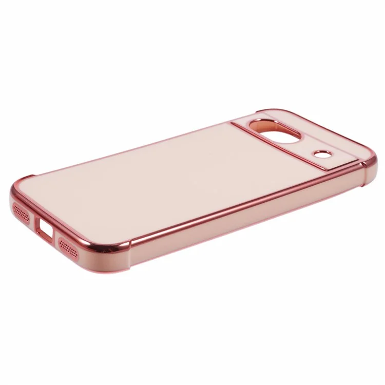 Para Google Pixel 8a Case Marco Electrozcado TPU TPU Soft Telephip Cover - Rosa