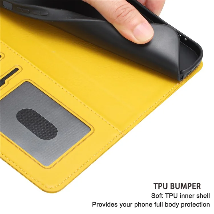Pour Samsung Galaxy A55 5G Case Florie Impression Curture Couverture du Pepellet Courth Avec Strap - Jaune