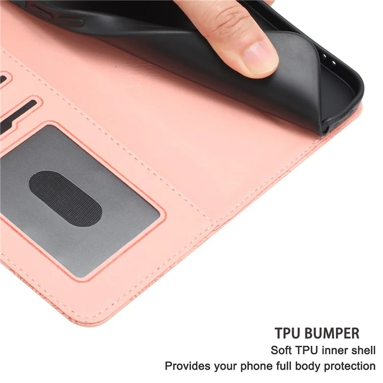 For Samsung Galaxy A15 4G / 5G Case Flower Imprint Leather Flip Wallet Phone Cover with Wrist Strap - Pink