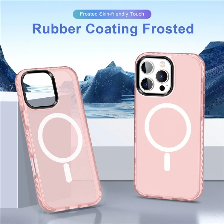 Acquisto di Massa Per Iphone 16 Pro Magnetic Case a Doppio Livello Airbag Pc+copertina di Telefono Opaco Tpe - Rosa