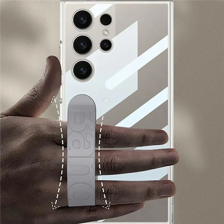 GKK Für Samsung Galaxy S23 Ultra Hülle Anti-Drop TPU+PC Klare Handyhülle mit Silikon-Handschlaufe - Grau