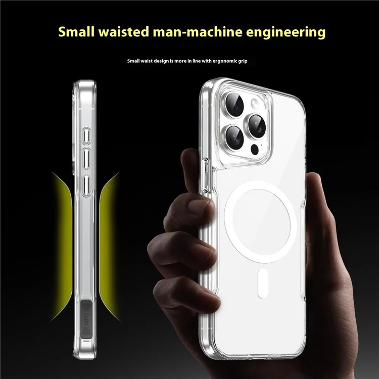 Acheter en Vrac Pour L'iphone 15 Pro Boîtier Magnétique Clear Acrylique + Tpu Téléphone Couverture Compatible Avec Magsafe
