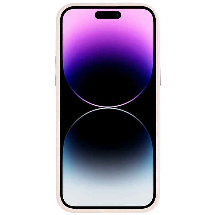 Для Iphone 14 Pro Plated Series Series Antipplop Matte Chase Case PC+TPU Утолщенная Крышка Телефона с Гальванической Камерой Рамки - Розовый