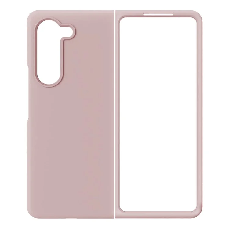 Kalelbol KLB-YTGJ002 Para Samsung Galaxy Z Fold5 5G Case Solid Color Liquid Silicone+PC Teléfono Cubierta - Rosa