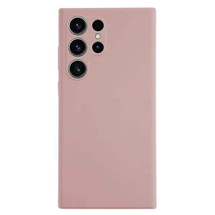 KALEBOL KLB-YTGJ002 For Samsung Galaxy S24 Ultra Case Solid Color Liquid Silicone+PC Phone Cover - Pink