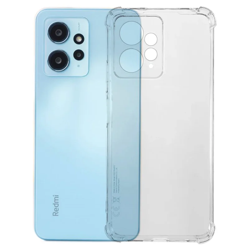 KALEBOL KLB-TPU007 For Xiaomi Redmi Note 12 4G Case 1.5mm TPU Transparent Anti-Drop Phone Cover