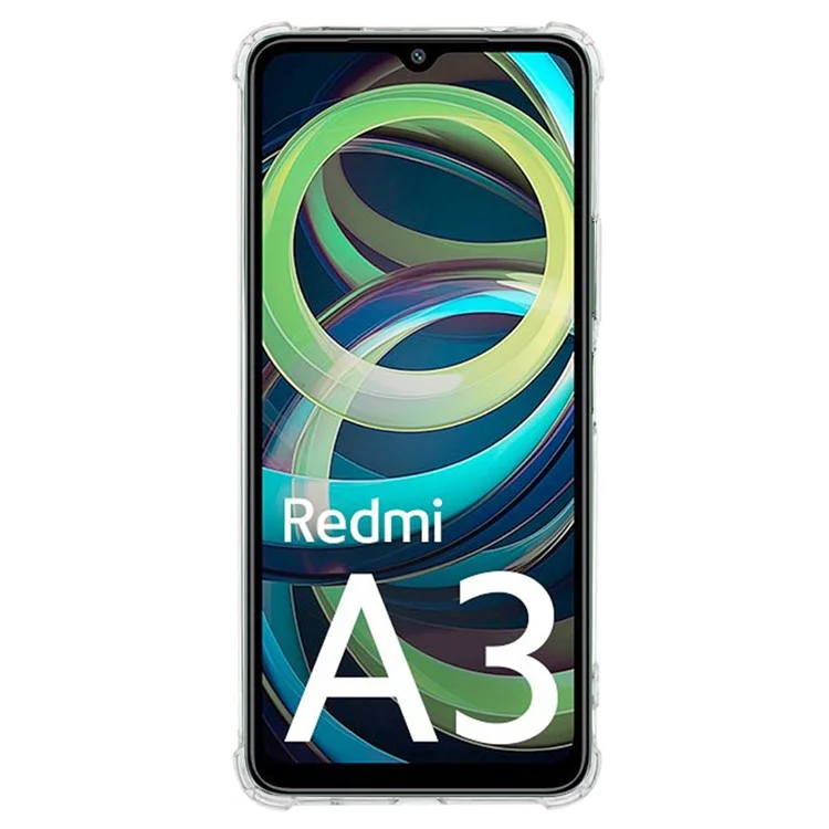 KALEBOL KLB-TPU007 For Xiaomi Redmi A3 4G Case 1.5mm TPU Transparent Anti-Drop Phone Cover