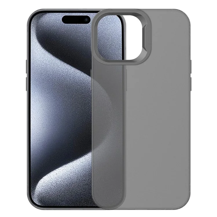 Kalebol KLB-TPU008 Para Iphone 15 Pro Max Case Transparent Matte TPU Anti-Drop Tampa - Preto