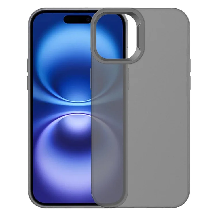 Kalebol KLB-TPU008 Для Iphone 16 Case Transparent Matte TPU Anti-dop Phone Cople - Черный
