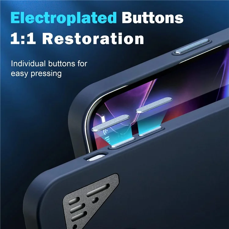 Acheter en Vrac Pour L'iphone 15 Pro Max Magnetic Case Hollow Out Dissipation pc + Tpu Téléphone Couverture - Noir