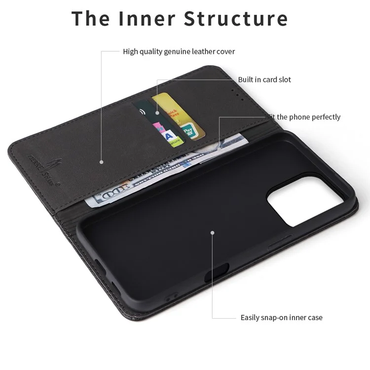 Fierre Shann Per Iphone 16 Pro Max Case Autentico Criminanza di Coccodrilli Crotetto Per Texture Telefonica - Nero