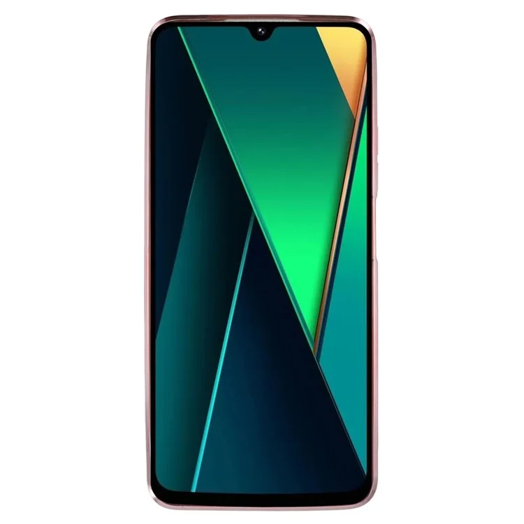 KADEM Para Xiaomi Poco C75 4G / Redmi 14R 5G / 14C 4G Capa com Anel Suporte TPU Flores Capa de Telefone Gradiente Brilhante - Rose Gold