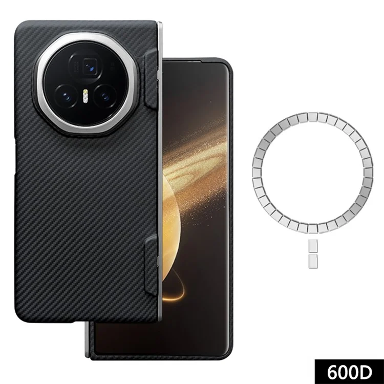 Capa 5G Magic V3 For Honor em fibra de aramida 600D com textura fina e magnética - Preta
