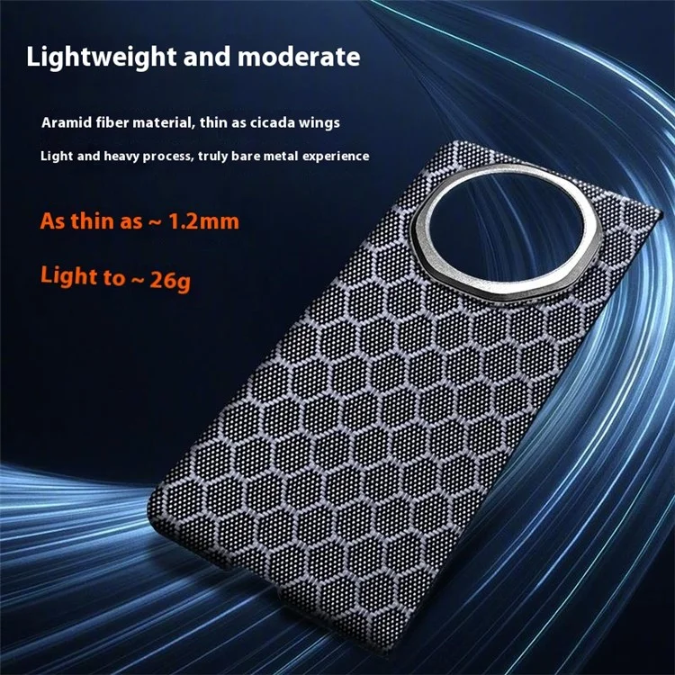 Para Honor Magic V3 5G Caso Magnético Aramid Fiber Honeycomb Texture Textion Text