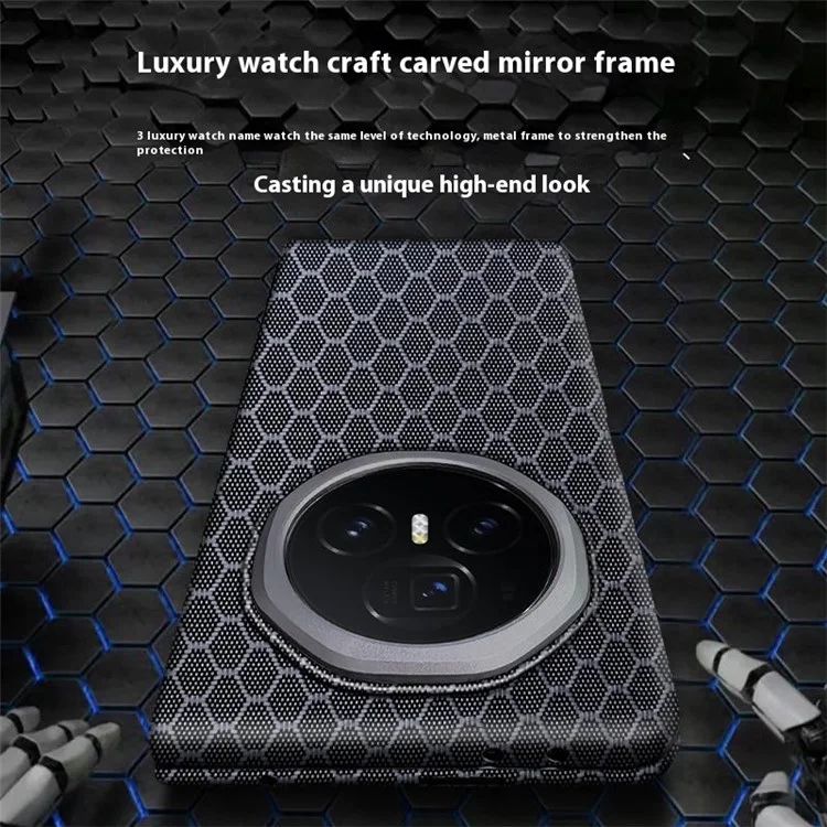 Para Honor Magic V3 5G Caso Magnético Aramid Fiber Honeycomb Texture Textion Text