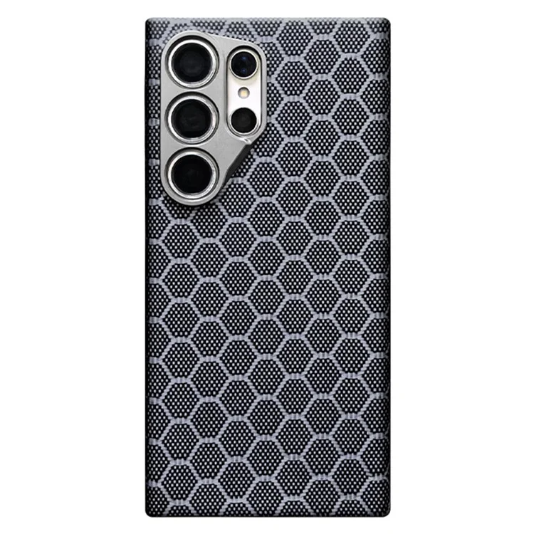 Pour Samsung Galaxy S24 Ultra Case Ultra Thin Aramid Fiber Honeycomb Texture Téléphone