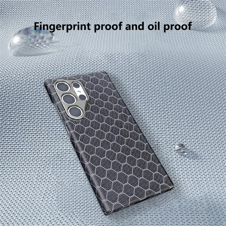 Pour Samsung Galaxy S24 Ultra Case Ultra Thin Aramid Fiber Honeycomb Texture Téléphone