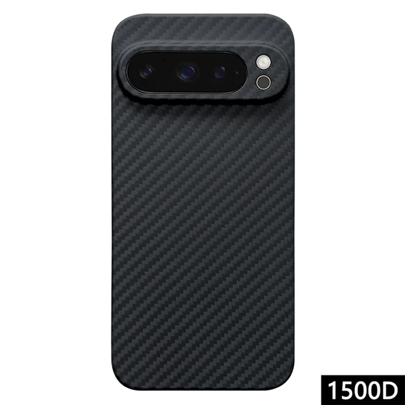 For Google Pixel 9 Pro XL Case 1500D Coarse Texture Aramid Fiber Phone Cover Precision Cut-Out - Black