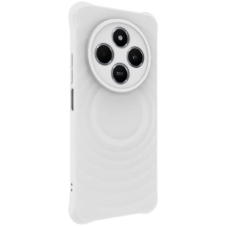 IMAK UC-6 Serie für Xiaomi Poco C75 4G / Redmi 14R 5G / 14C 4G Hülle Wassertropfen-Textur Anti-Rutsch Matte TPU Abdeckung - Matt Weiß