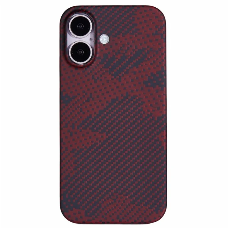 Para Iphone 16 Plus Case Camuflaje de Camuflaje de Camuflaje Red Fiber Cover (agujero de Lente Grande)