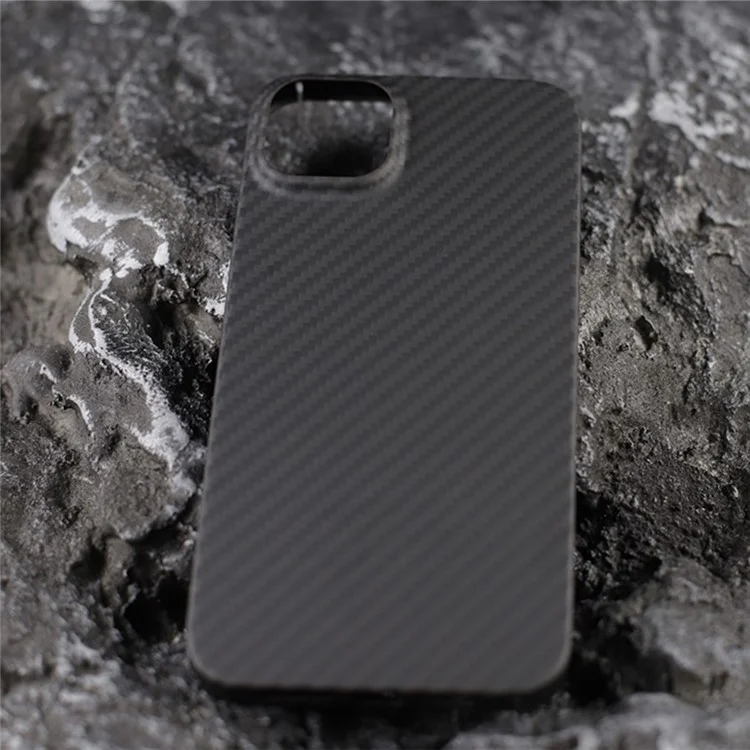Per Iphone 16 Plus Magnetic Case 1500D Coperchio Telefonico in Fibra Aramidica (foro di Lenti Grandi) - Nero