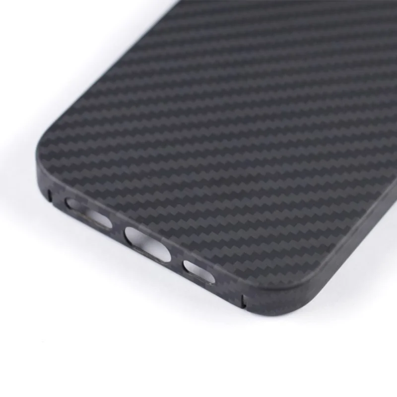 For iPhone 16 Case 1500D Coarse Texture Aramid Fiber Phone Cover Precision Cut-Out - Black