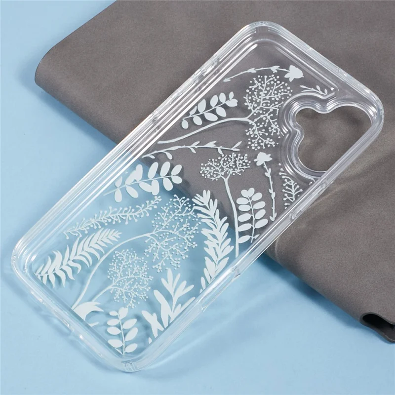 For iPhone 16 Case TPU Flower Printing Pattern Air Cushion Design Protective Cover - KS6