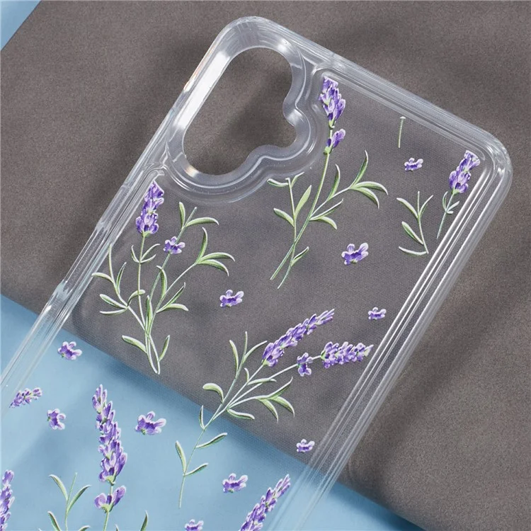Para Samsung Galaxy A06 Funda TPU Diseño de Impresión Floral Diseño de Cojín de Aire Cubierta Protectora - KS5