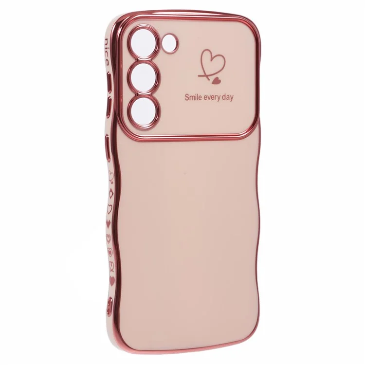 Für Samsung Galaxy S23 Case Love Love Hearts TPU -telefonabdeckung Curly Wave Frame Großes Fenster Großes Fenster - Rose Rosa