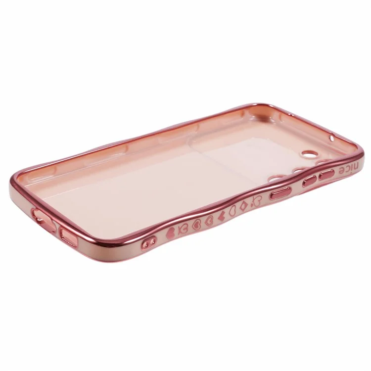 Für Samsung Galaxy S23 Case Love Love Hearts TPU -telefonabdeckung Curly Wave Frame Großes Fenster Großes Fenster - Rose Rosa