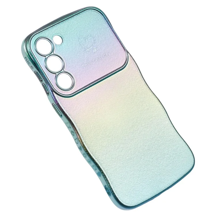 Para Samsung Galaxy S23 Case Curly Shaply Love Heart Tpu Tel Phone Gradiente Iridiscente - Verde Colorido