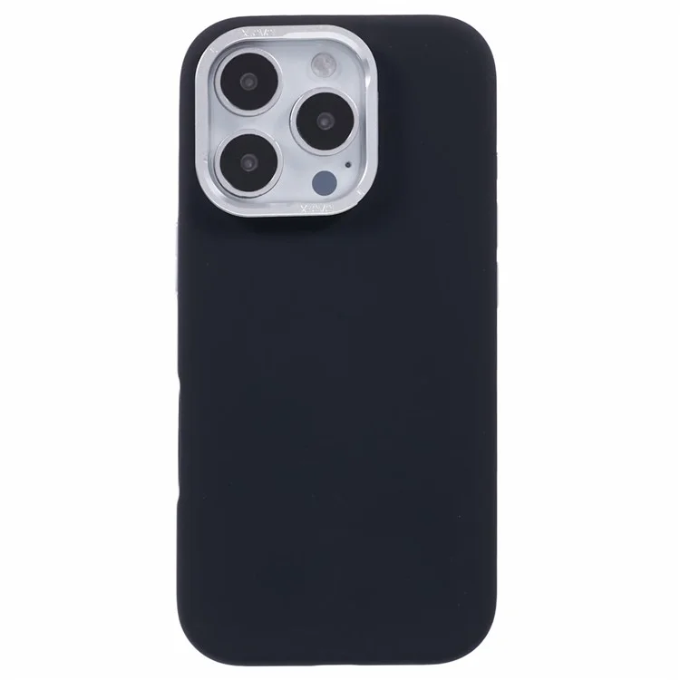 X-LEVEL For iPhone 16 Pro Max Case Compatible with MagSafe Lens Kickstand Liquid Silicone Soft Phone Cover - Black