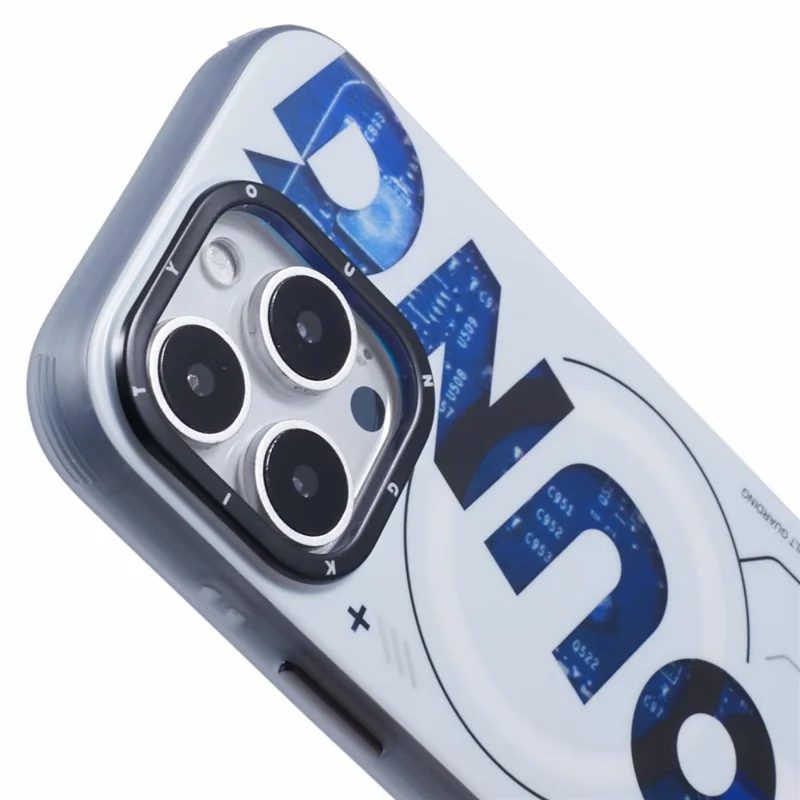 YOUNGKIT Future Series for iPhone 16 Pro Max Case Compatible with MagSafe IMD TPU Anti-Scratch Cover - Silver