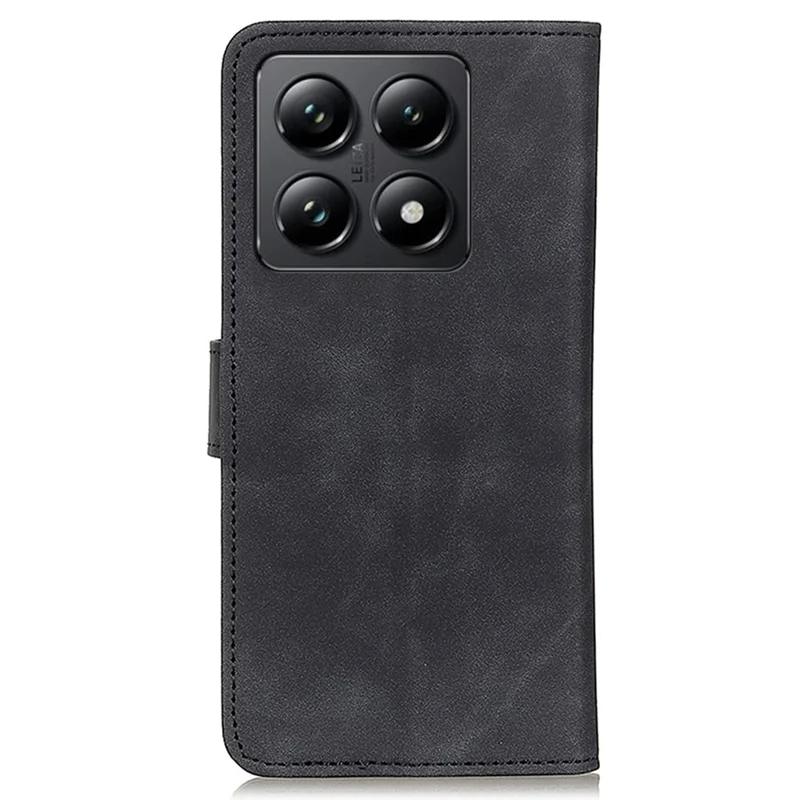 KHAZNEH Für Xiaomi 14T Hülle Retro PU-Leder Wallet Stand Telefonhülle - Schwarz