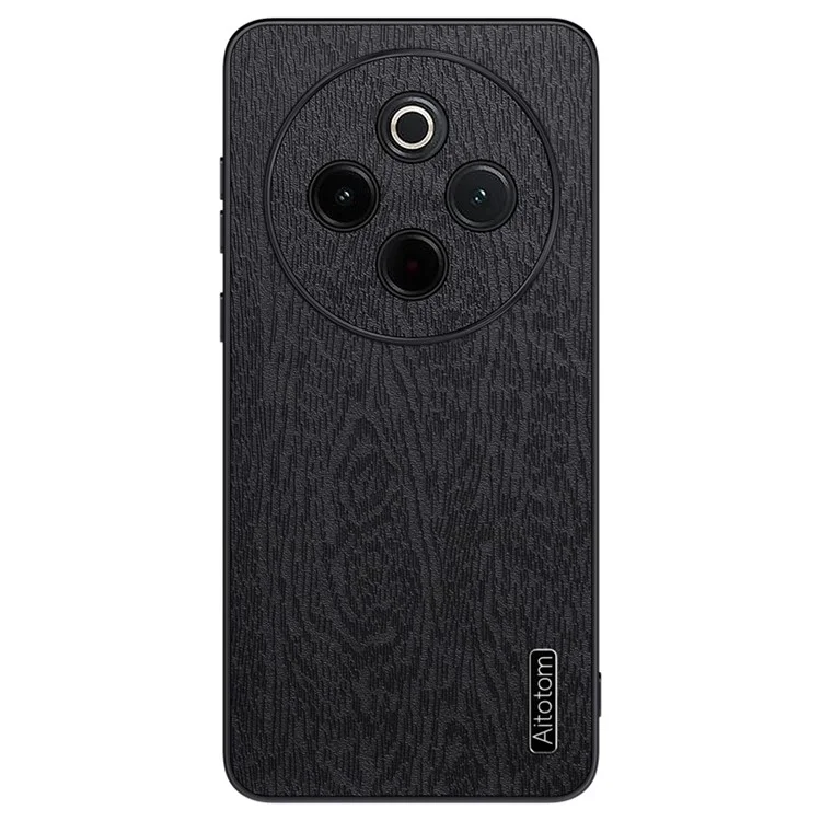 Per Vivo Y300 Pro 5G Case Wood Texture pc Pc+copertina Telefonica Tpu PC+TPU - Nero
