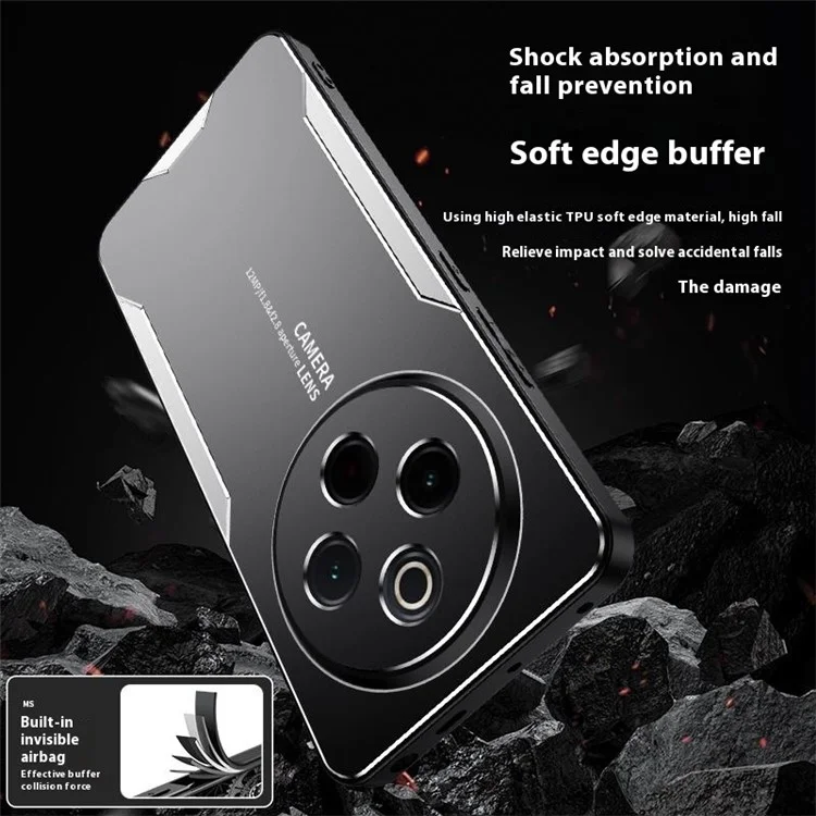 Для Vivo Y300 Pro 5G Phone Case Case Aluminum Сплав+tpu+pc Back Cover - Золото