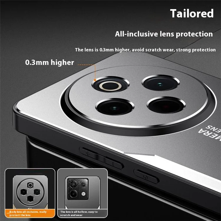 For vivo Y300 Pro 5G Phone Case Aluminium Alloy TPU PC Back Cover - Silver